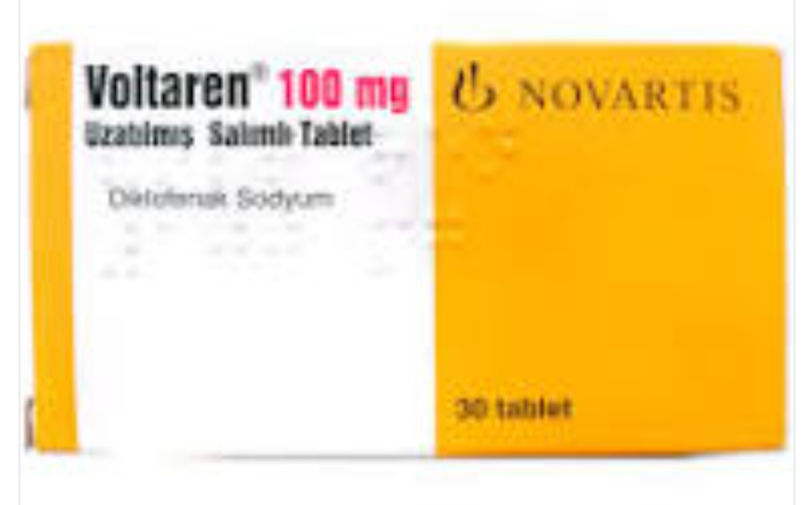 قرص ول.تار.ن یا دیک.لو.فنا.ک خارجی 100 میلی‌گرم (Novartis)